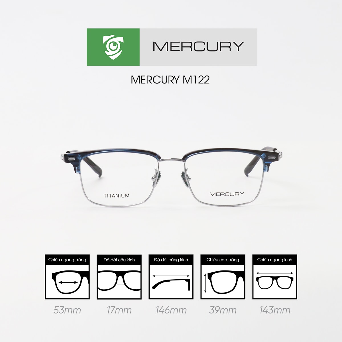 Gọng kính MERCURY M122 - Ảnh 7