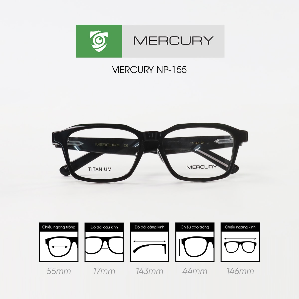 Gọng kính MERCURY NP-155 - Ảnh 4