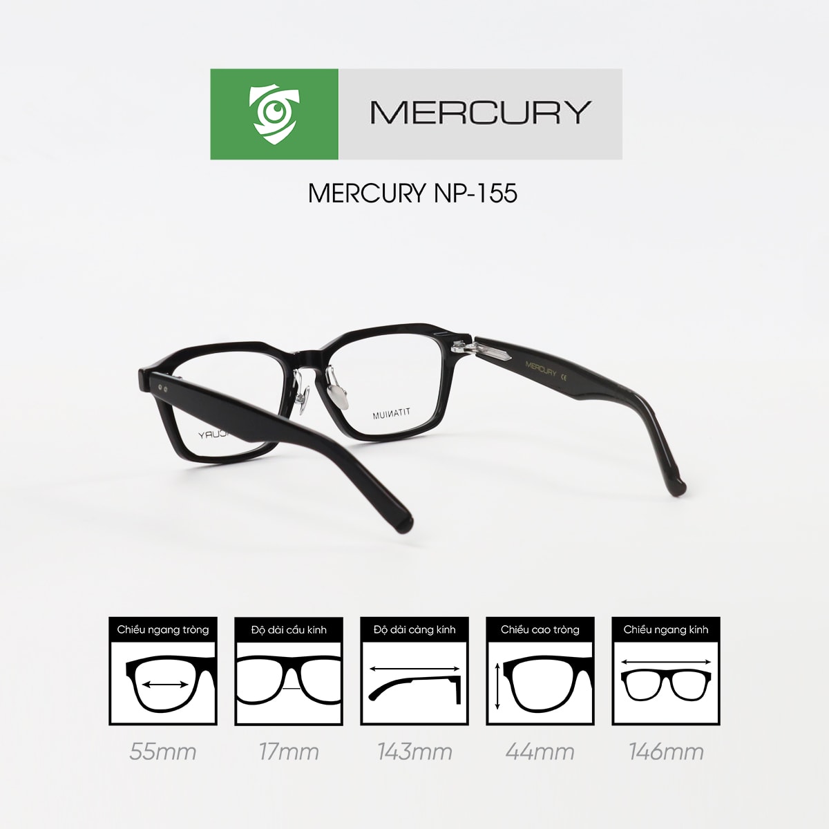 Gọng kính MERCURY NP-155 - Ảnh 3