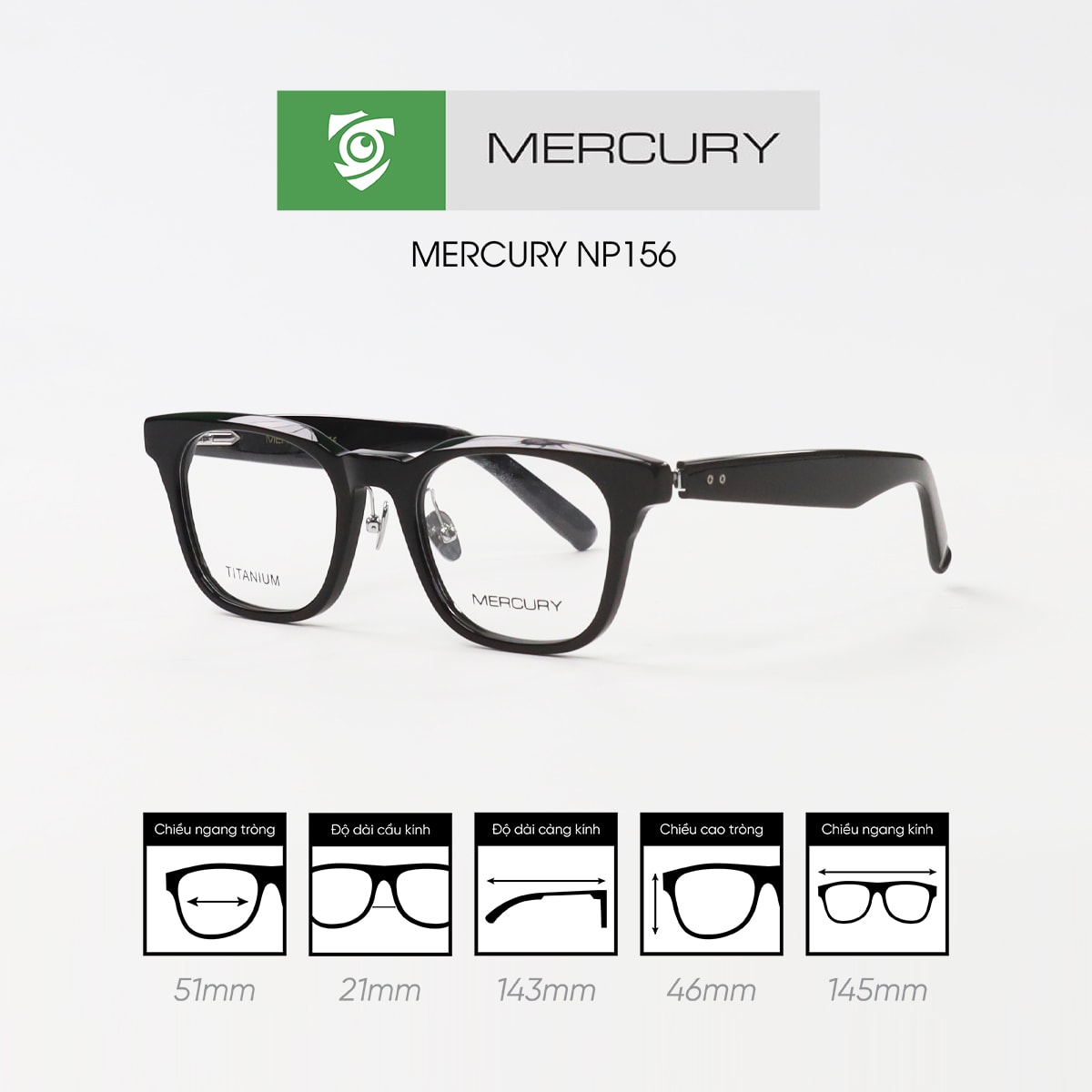 Gọng kính MERCURY NP-156 - Ảnh 2