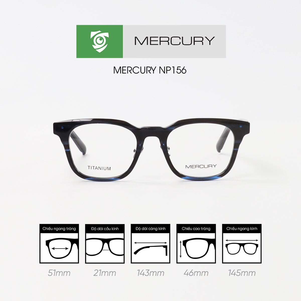 Gọng kính MERCURY NP-156 - Ảnh 9