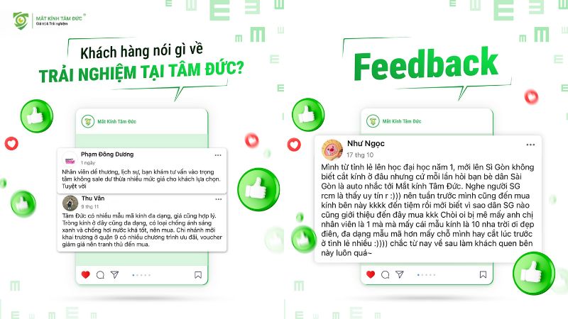 Feedback của khách hàng khi trải nghiệm tại Tâm Đức