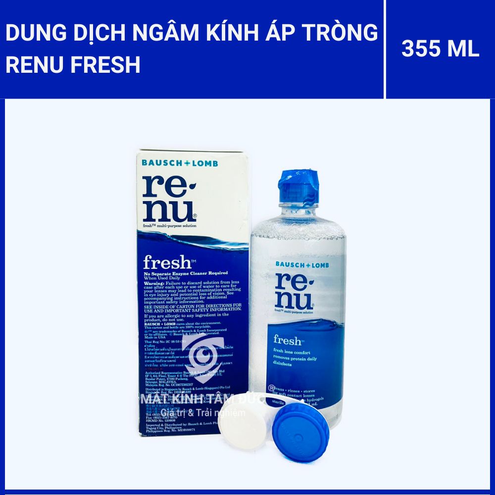 Dung dịch ngâm kính áp tròng Renu Fresh 60ml/120ml/355ml - Ảnh 3