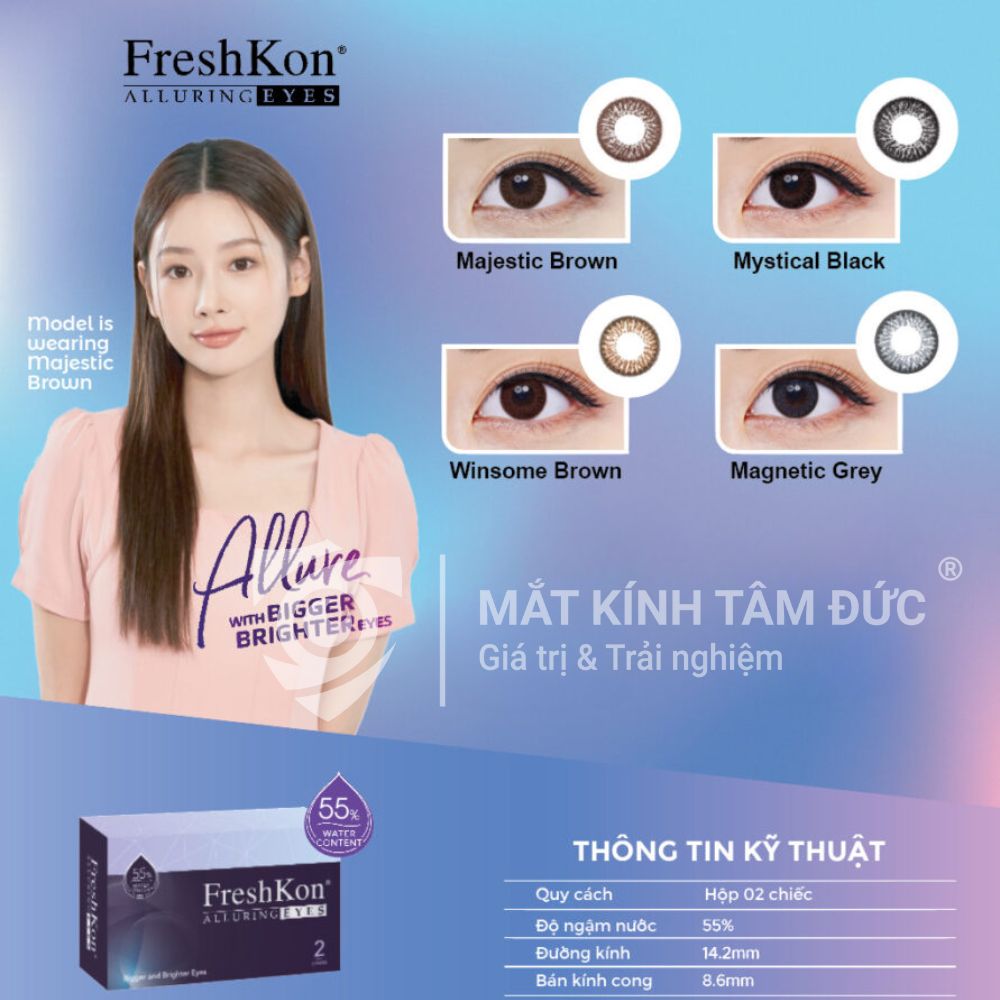 Kính áp tròng FreshKon Alluring Eyes 3 tháng (2 chiếc/hộp) - Ảnh 5