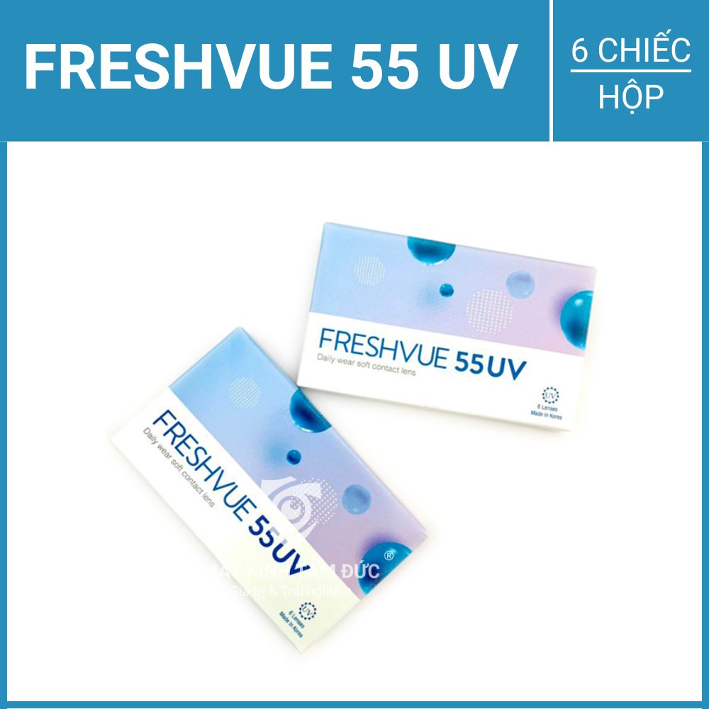 Kính áp tròng FreshVue 55 UV 3 tháng (6 chiếc/hộp)