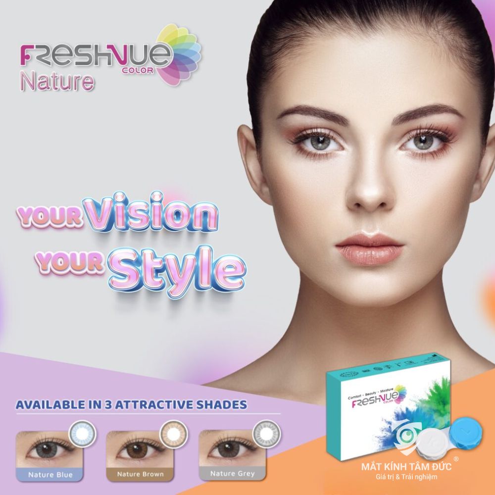 Kính áp tròng FreshVue Color Nature 3 tháng (2 chiếc/hộp) - Ảnh 4