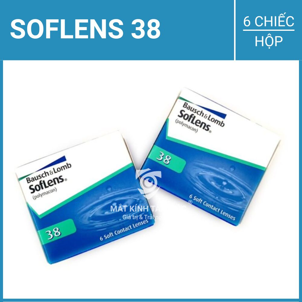 Kính áp tròng Soflens 38 3 tháng (6 chiếc/hộp)