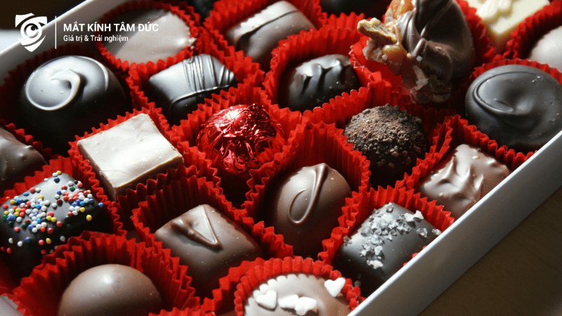 Những viên chocolate với nhiều hình dạng và hương vị khác nhau sẽ làm cho ngày Valentine thêm phần ngọt ngào