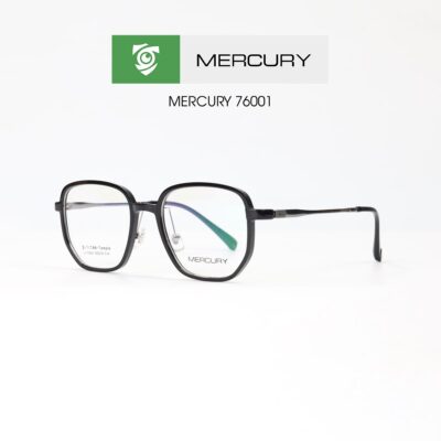 Gọng kính MERCURY LV76001 CA - màu ĐEN - loại gọng đa giác - hình chụp mặt BÊN sản phẩm