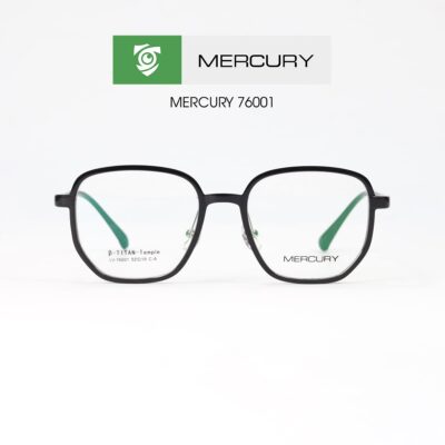 Gọng kính MERCURY LV76001 CA - màu ĐEN - loại gọng đa giác - hình chụp mặt trước sản phẩm