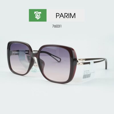 Kính mát PARIM 76031 R1R - màu đỏ rượu - kiểu dáng vuông to - hình chụp mặt bên sản phẩm
