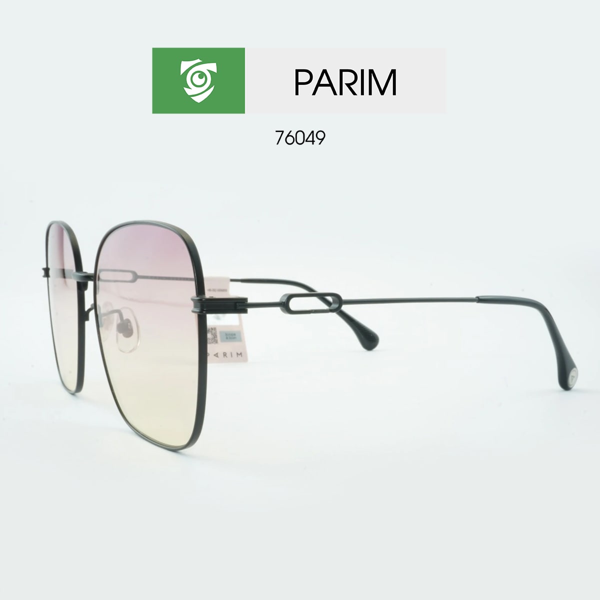 Kính mát PARIM 76049 - màu đen vàng hồng - ảnh chụp mặt bên sản phẩm