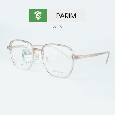 Gọng kính PARIM 83440 P1 - màu NUDE - gọng kính đa giác - ảnh chụp mặt BÊN sản phẩm