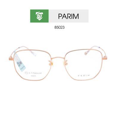 Gọng kính PARIM 85023 K2 - màu vàng hồng - gọng kính đa giác - ảnh mặt trước sản phẩm