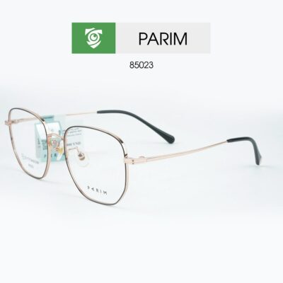 Gọng kính PARIM 85023 K3 - màu đen viền vàng hồng - gọng kính đa giác - ảnh mặt bên sản phẩm