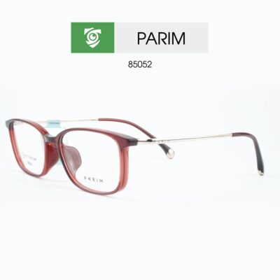 Gọng kính PARIM 85052 R1 - màu đỏ - khung hình chữ nhật oval - ảnh chụp mặt bên sản phẩm