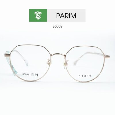 Gọng kính PARIM 85059 K3 - màu vàng hồng - size M - ảnh chụp mặt trước sản phẩm