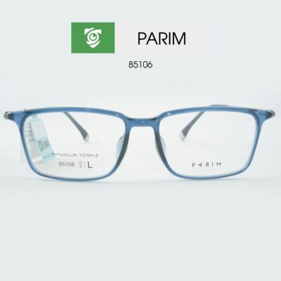 Gọng kính PARIM 85106 C2, màu xanh biển, gọng hình vuông, size L - ảnh chụp mặt trước sản phẩm