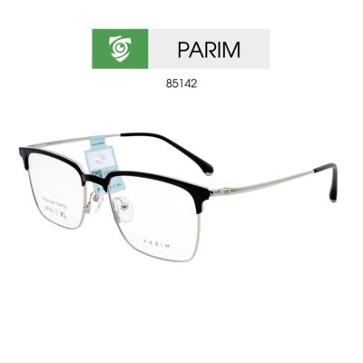 Gọng kính PARIM 85142 N1B - màu đen bóng - size XL - ảnh chụp mặt bên sản phẩm