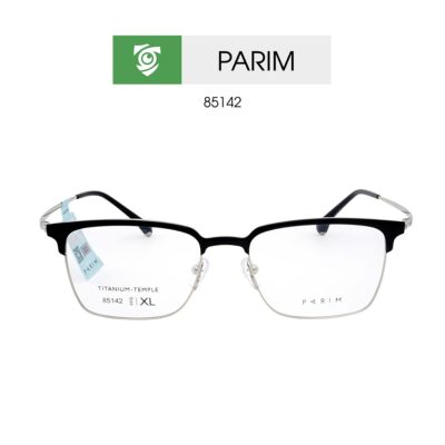 Gọng kính PARIM 85142 N1B - màu đen bóng - size XL - ảnh chụp mặt trước sản phẩm