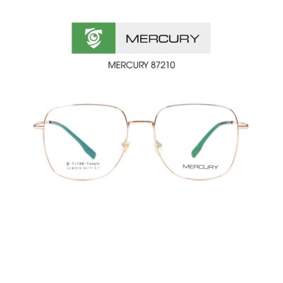 Gọng kính MERCURY LV87210 C1 - màu vàng hồng - loại gọng kính đa giác - hình chụp mặt trước sản phẩm