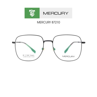 Gọng kính MERCURY LV87210 C6 - màu đen - loại gọng kính đa giác - hình chụp mặt trước sản phẩm