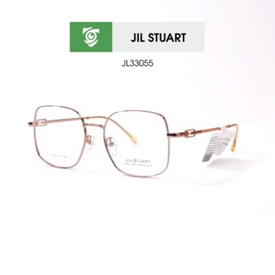 Gọng kính Jill Stuart JL33055 C01 - màu hồng - kính gọng đa giác - chất liệu titanium - hình chụp mặt bên sản phẩm