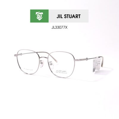 Gọng kính Jill Stuart JL33077X C01 - màu bạc - kính gọng oval - chất liệu titanium - hình chụp mặt bên sản phẩm