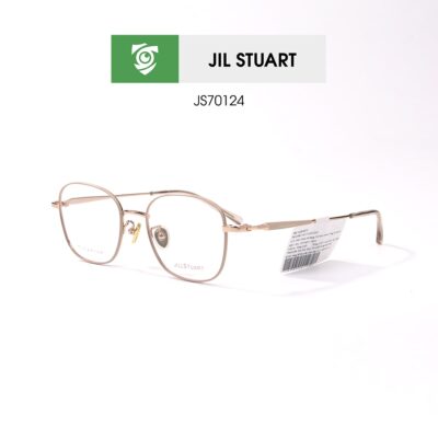 Gọng kính Jill Stuart JS70124 C02 - màu vàng - kính gọng oval - chất liệu titanium - hình chụp mặt bên sản phẩm