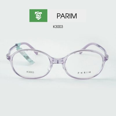 Gọng kính PARIM K3003 V1 - màu tím - chất liệu nhựa - hình chụp mặt trước sản phẩm