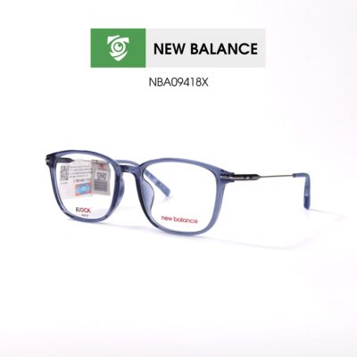 Gọng kính New Balance NBA09418X C02 - màu xanh dương - gọng kính vuông - ảnh chụp mặt bên sản phẩm