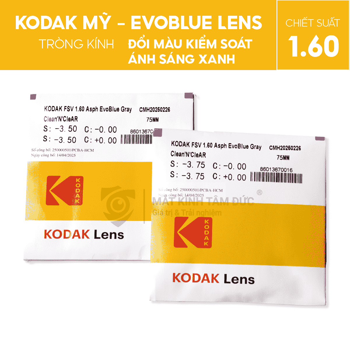 Tròng kính Kodak EvoBlue Lens đổi màu kiểm soát ánh sáng xanh - Ảnh 4