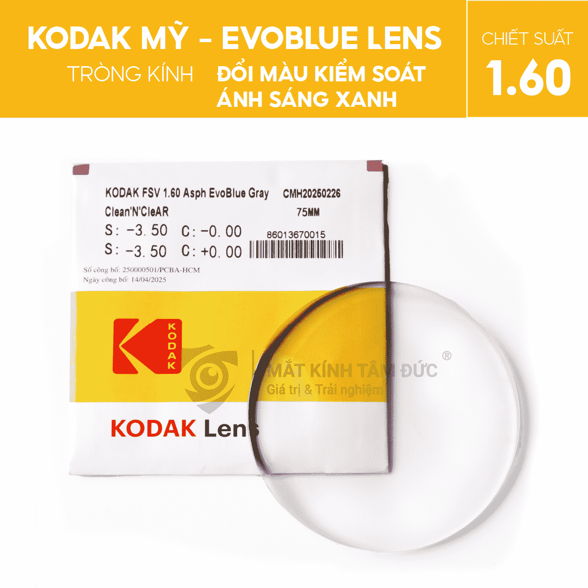 Tròng kính Kodak EvoBlue Lens đổi màu kiểm soát ánh sáng xanh - Ảnh 7
