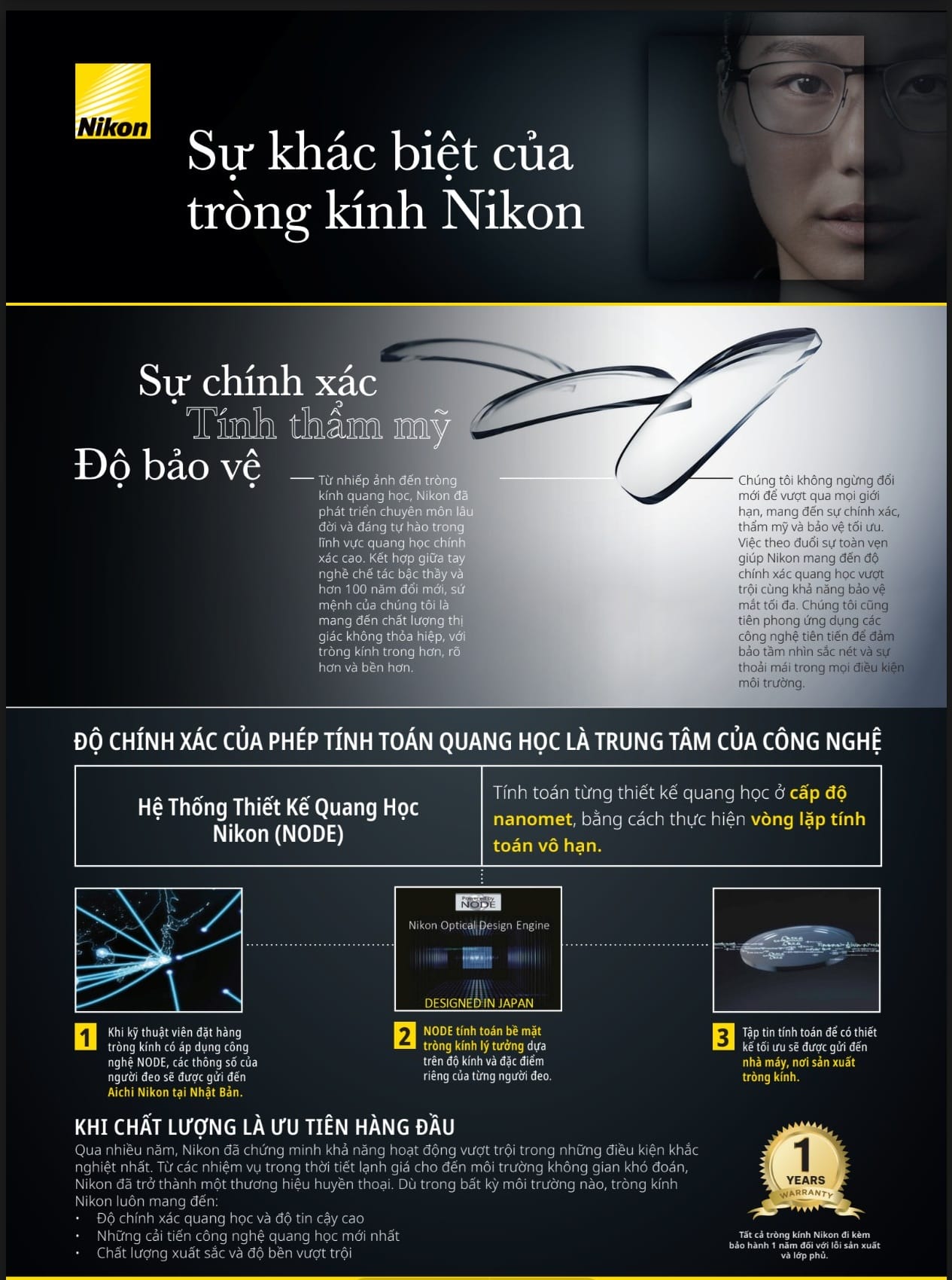 Khám phá các sản phẩm tròng kính Nikon chính hãng, công nghệ vượt trội, bảo vệ mắt tối ưu, đáp ứng mọi nhu cầu thị lực với chất lượng hàng đầu.