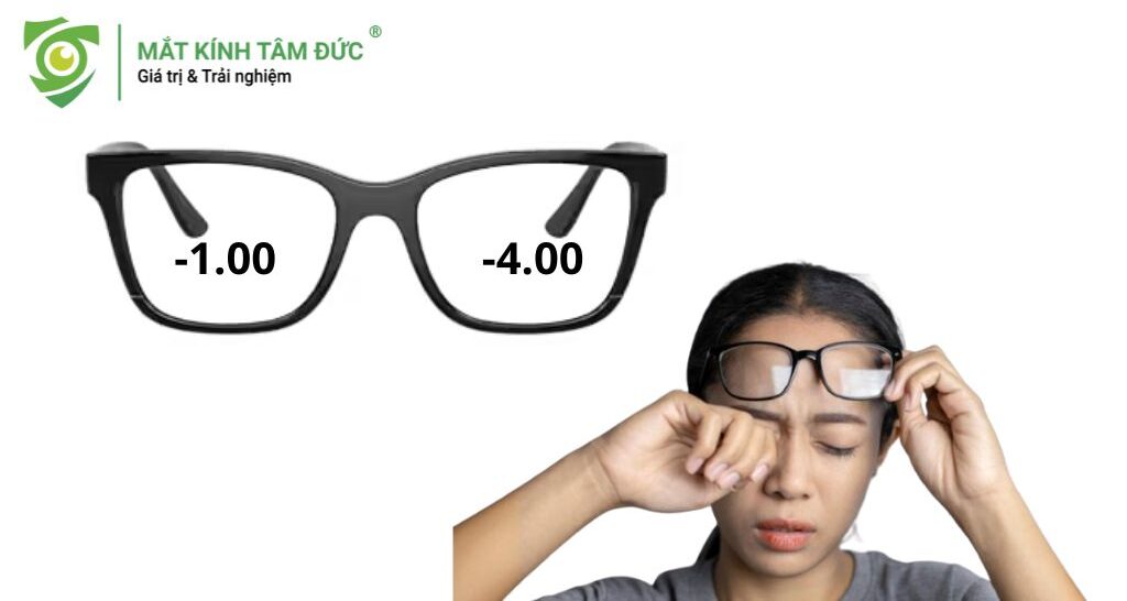 độ cận chênh lệch nhau bị cận lệch độ