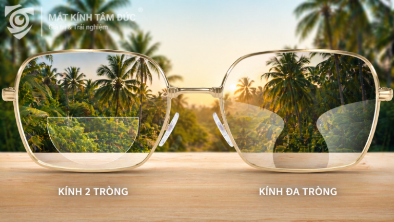 So sánh kính đa tròng và kính 2 tròng khác nhau về thiết kế và trải nghiệm nhìn