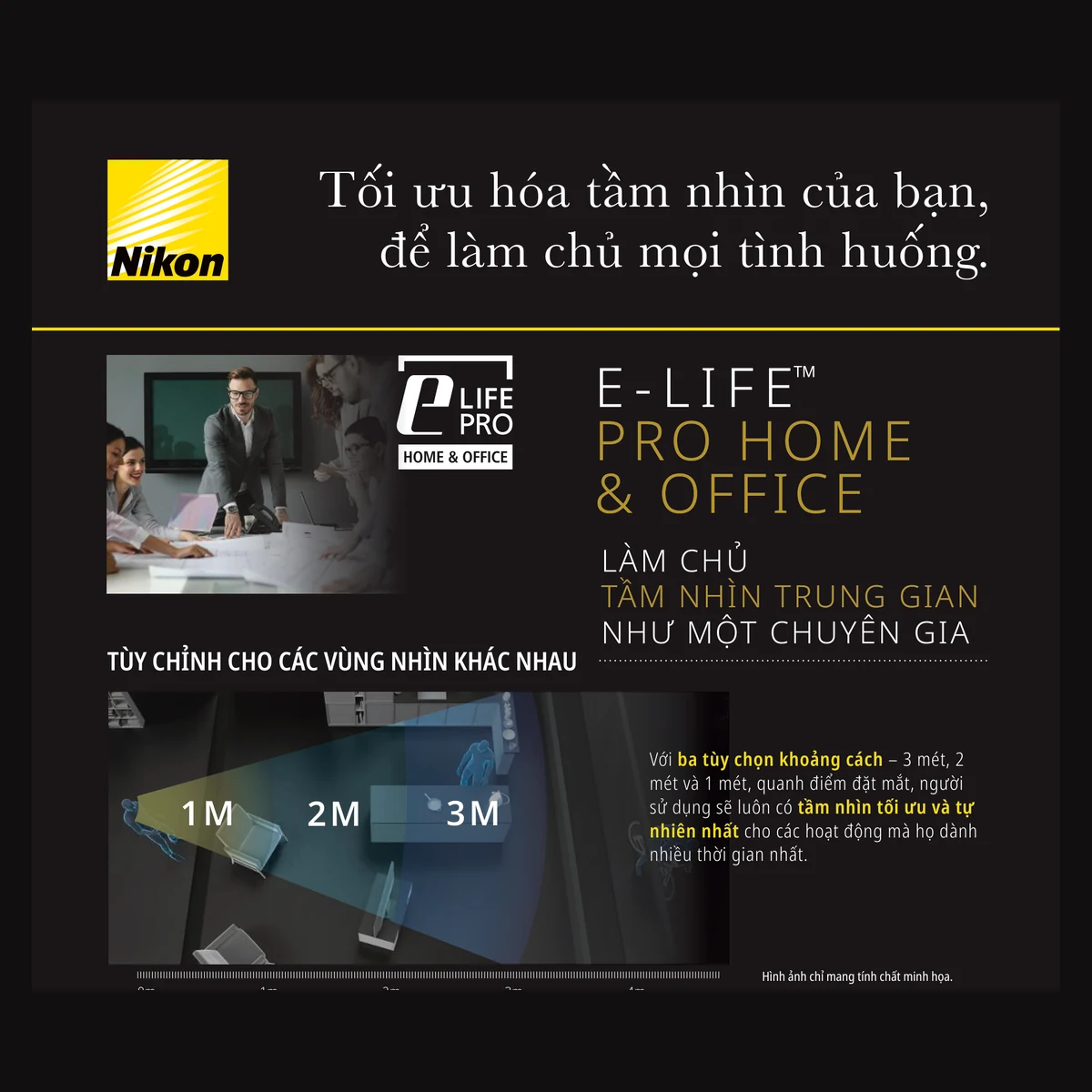 Tròng kính NIKON E-life™ Pro Home & Office với SeeCoat™ Next - Clear/Pure Blue UV