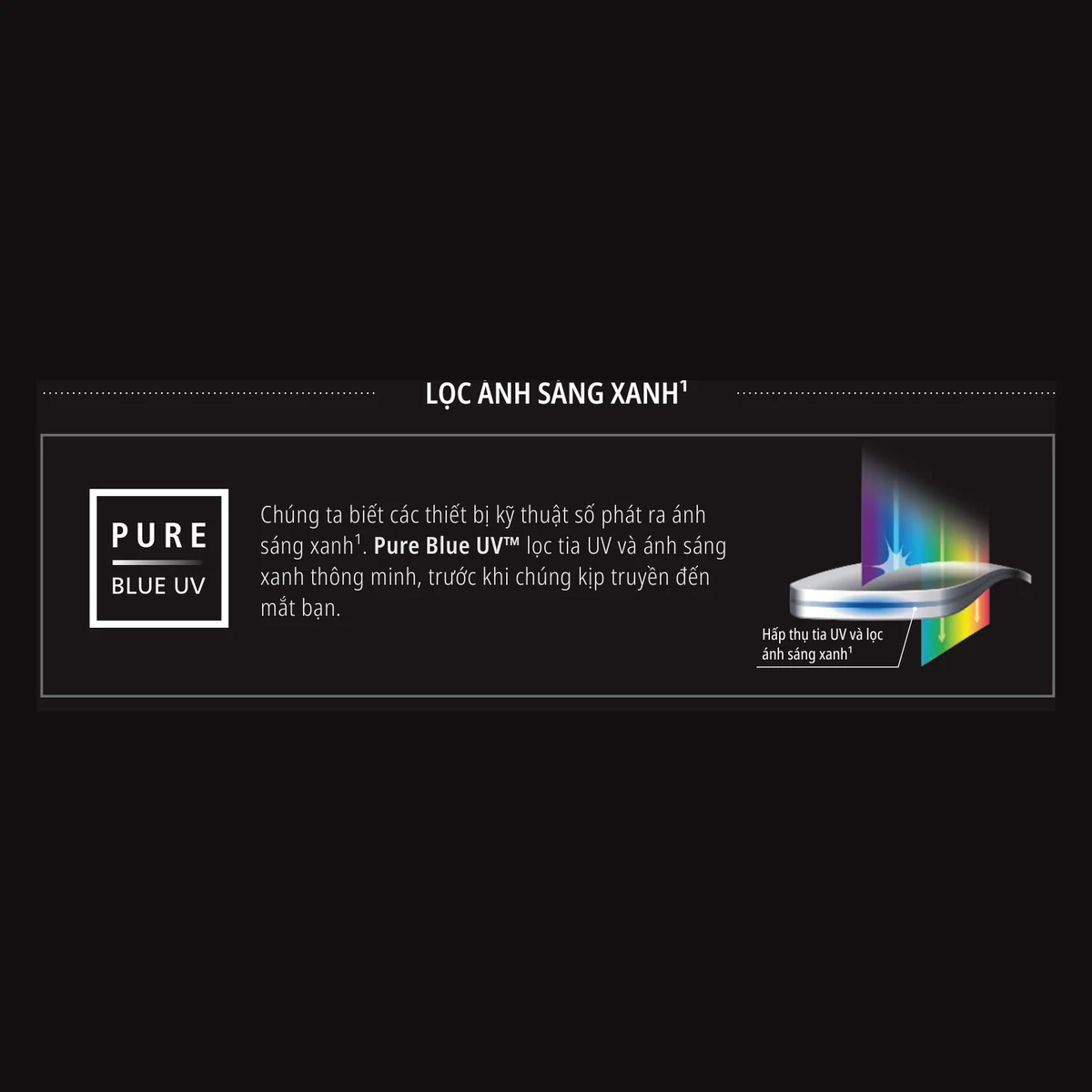 Pure Blue UV trên Nikon Relaxsee Neo lọc tia UV và ánh sáng xanh