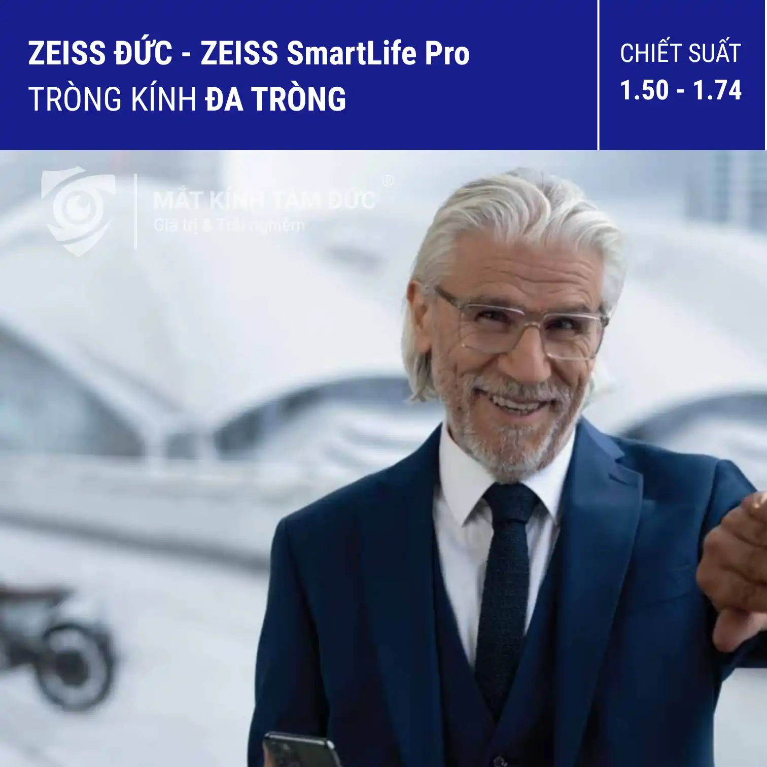 Tròng kính Đa tròng ZEISS SmartLife Pro Pure/Plus/Superb/Individual - UVProtect/BlueGuard/Đổi màu PhotoFusion X - Ảnh 1