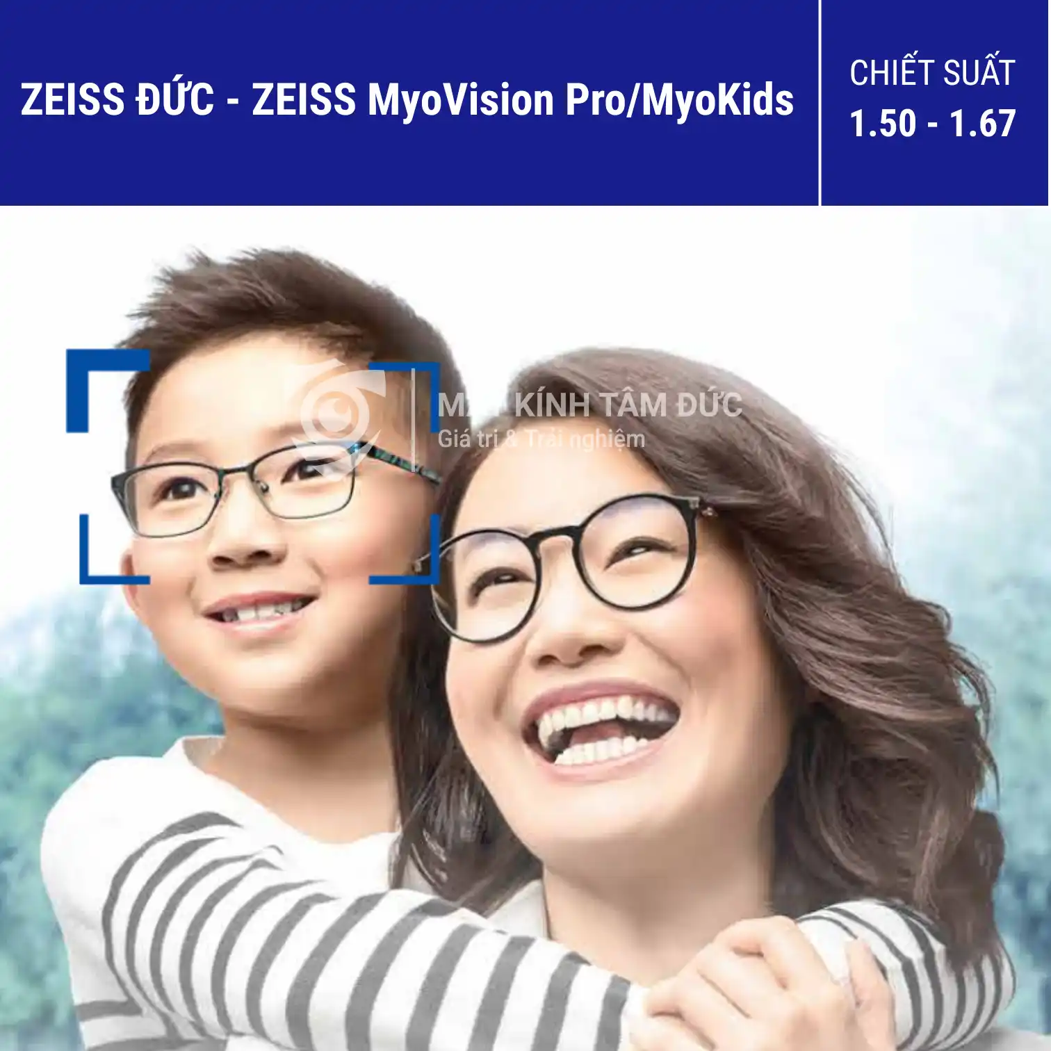 Tròng kính ZEISS MyoVision Pro/MyoKids - UVProtect/Đổi màu PhotoFusion X