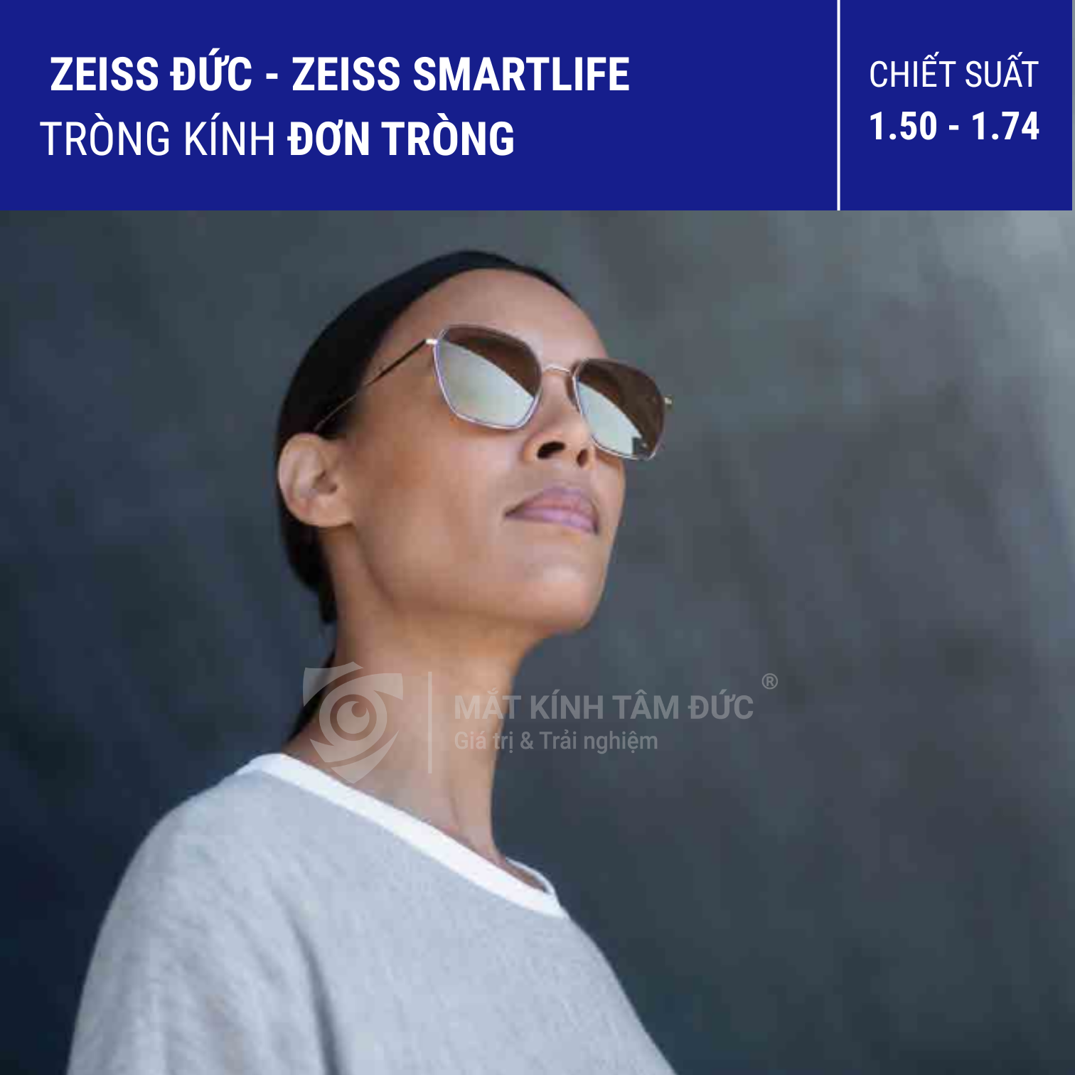 Tròng kính Đơn tròng ZEISS SmartLife - Đổi màu PhotoFusion X - Ảnh 1