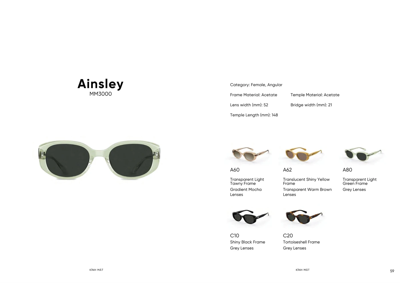 Thông số Kính mát Molsion Ainsley MM3000