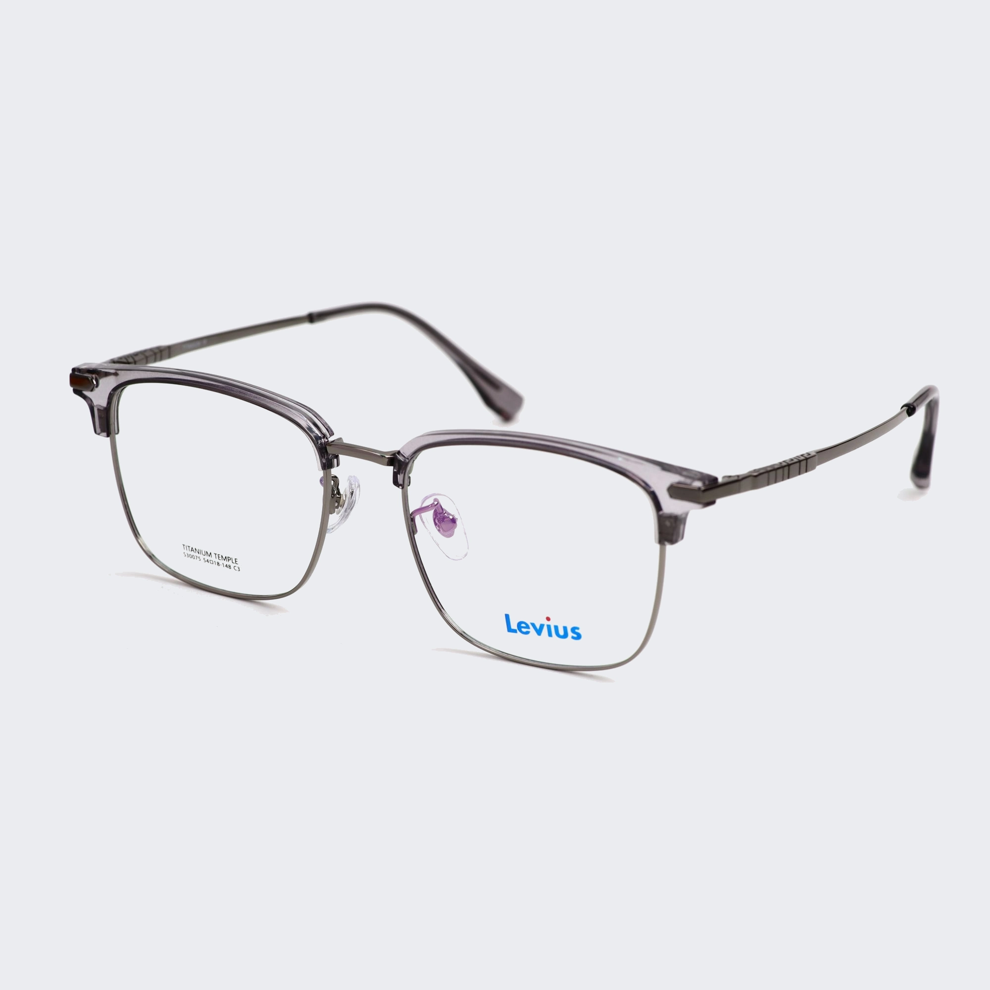 Gọng kính LEVIUS LV30075 chính hãng phom viền trên đậm chất liệu gọng kính nhựa
