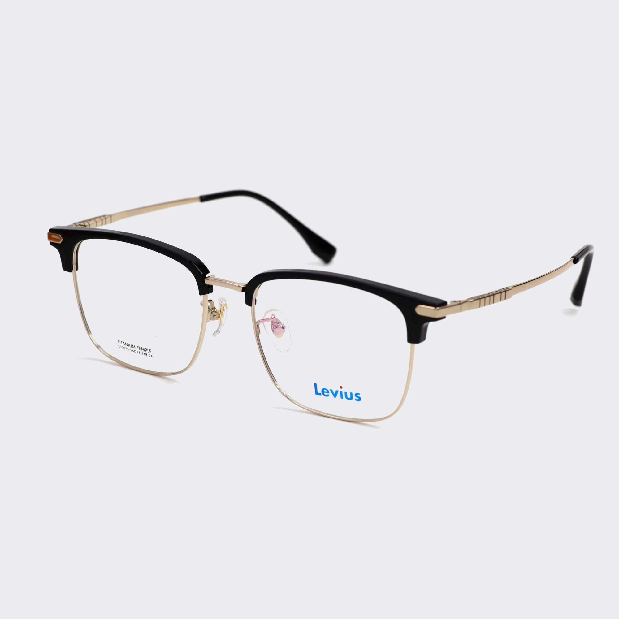 Gọng kính LEVIUS LV30075 chính hãng phom viền trên đậm chất liệu gọng kính nhựa