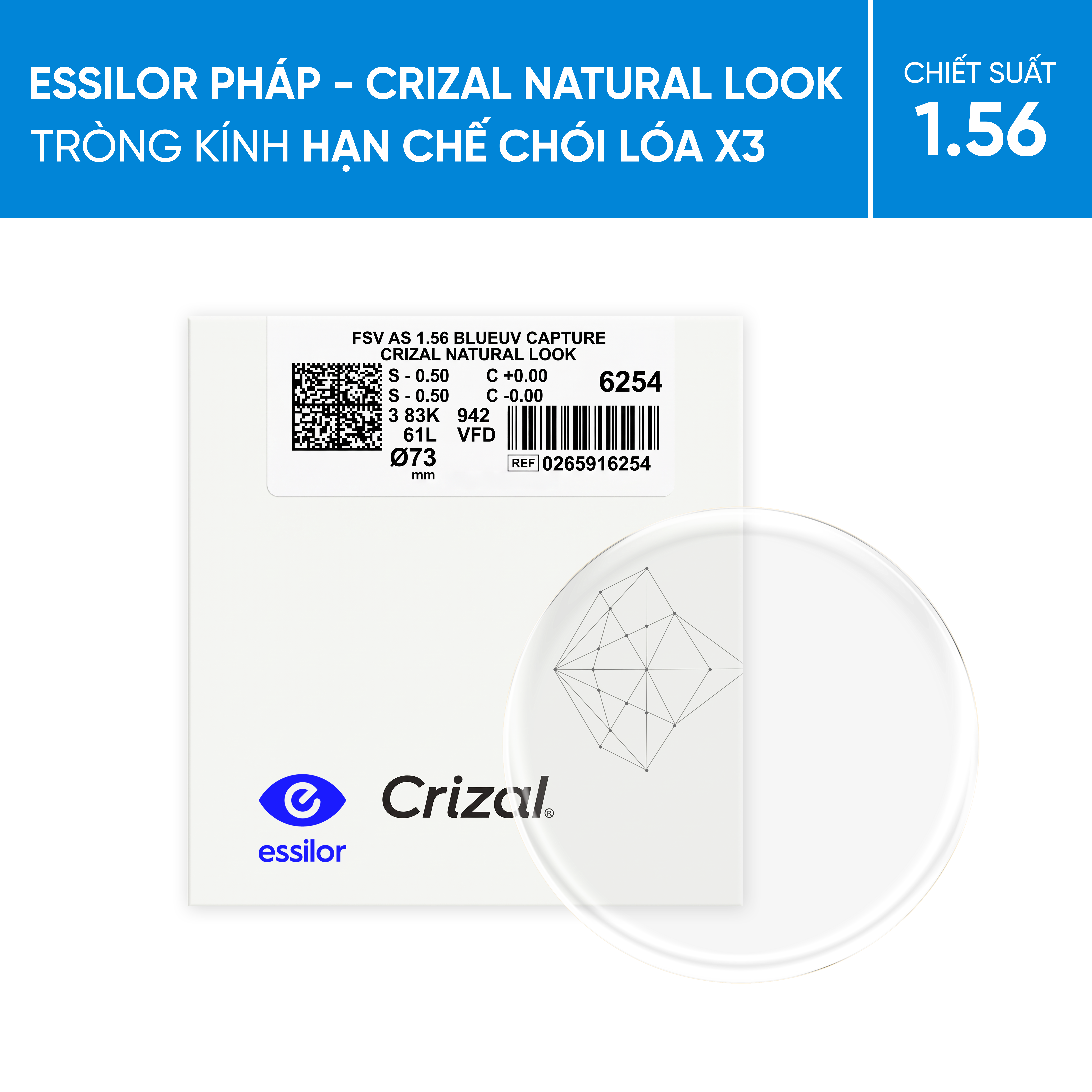 Tròng kính Essilor Crizal Natural Look