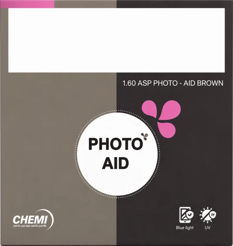 Tròng kính đổi màu kiểm soát ánh sáng xanh - Chemi Photo Aid 1.60