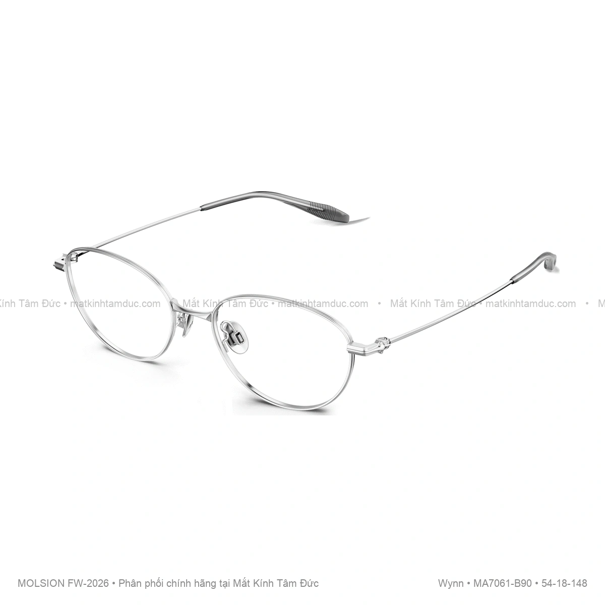 Gọng kính Molsion Wynn MA7061 chính hãng phom mắt mèo cat-eye chất liệu titanium