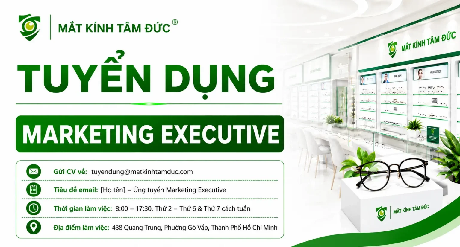 TUYỂN DỤNG VỊ TRÍ MARKETING EXECUTIVE