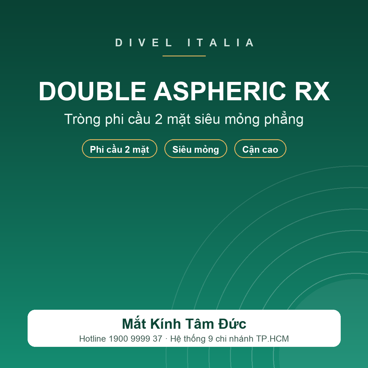 Tròng kính Đơn tròng Đặt đánh phi cầu 2 mặt DIVEL Double Aspheric (DASP) RX