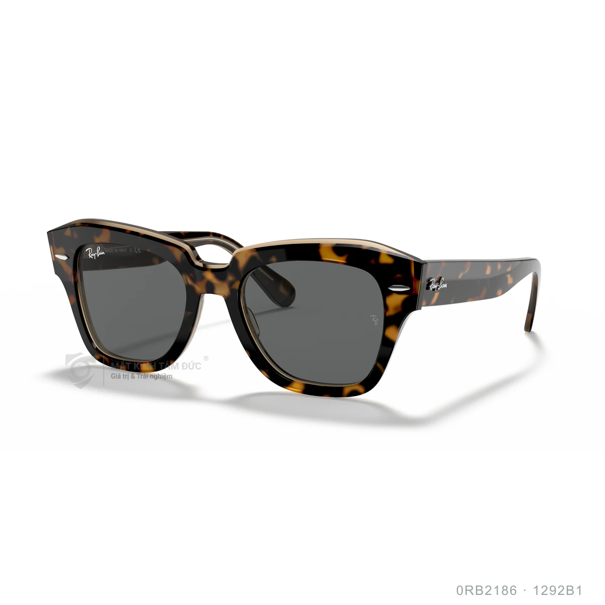 Chi tiết góc nghiêng Kính mát Rayban 0RB2186